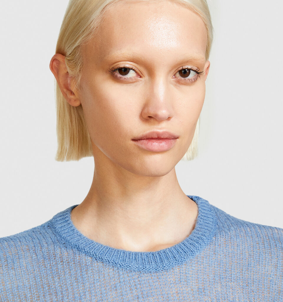 Alpaca blend sweater - women's crew neck sweaters - Light Blue | Sisley image number 5